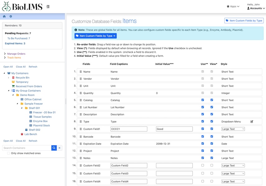 Admin System Settings