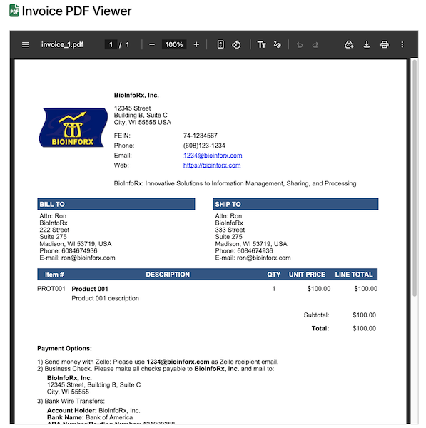 Invoice PDF
